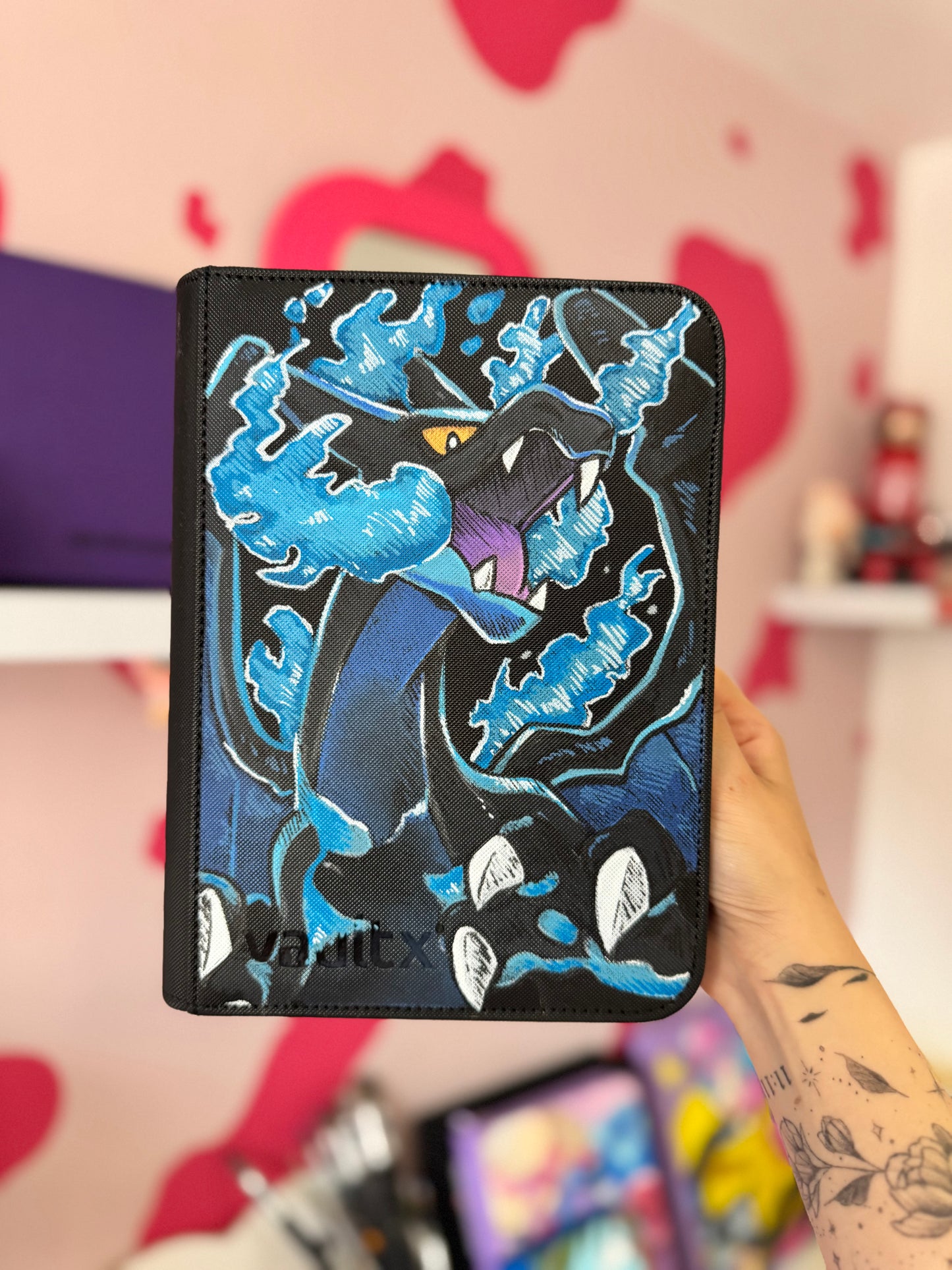 Hand Painted Custom Binder - 4 pocket vault x
