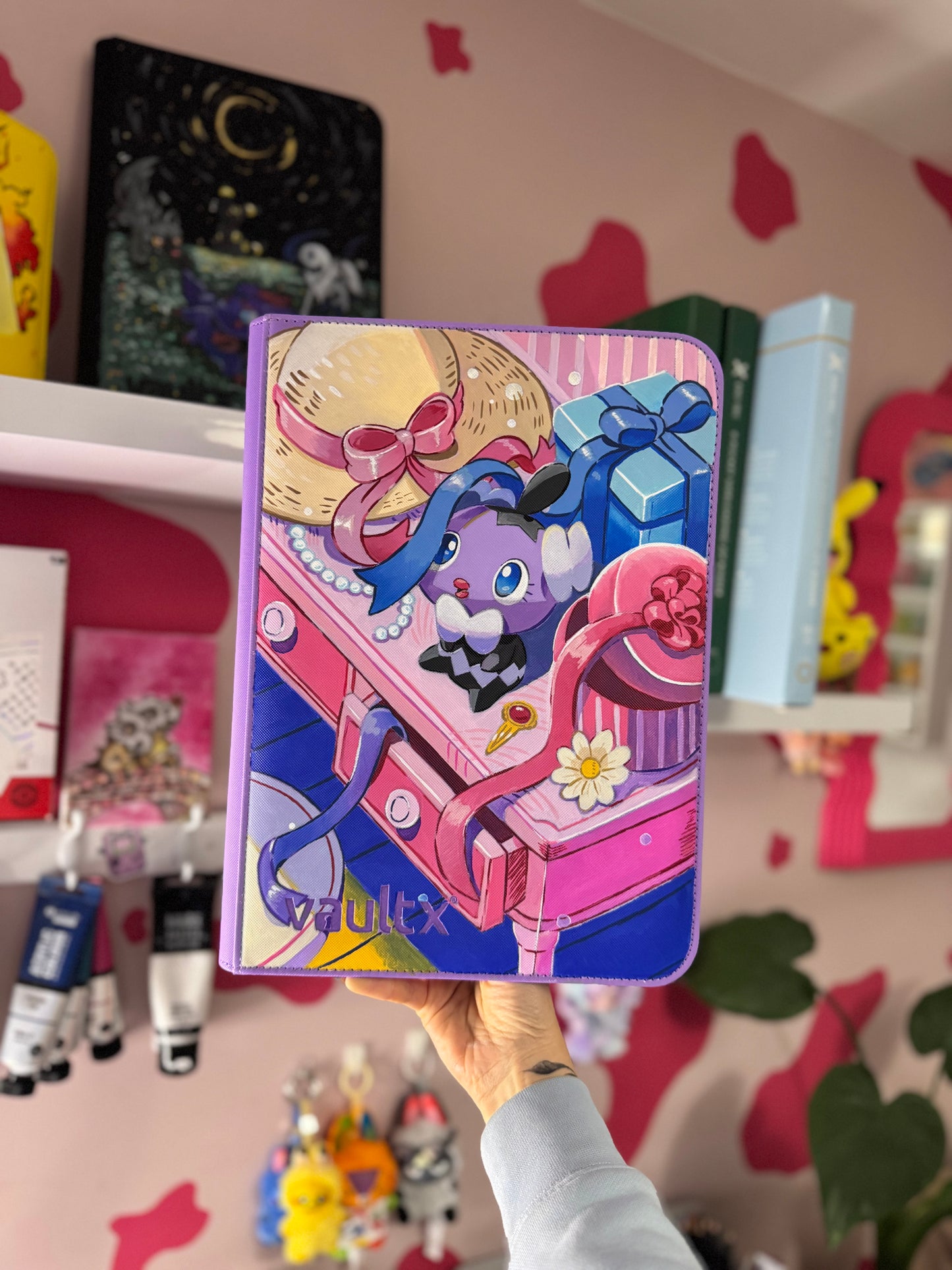 Hand Painted Custom Pokémon Binder - Gothita - VaultX 9 pocket